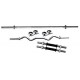 BODY MAXX Weight Lifting 5 Feet Bar + 3 Feet Ez Curl Bar + 2 Dumbells Rods With Locks 